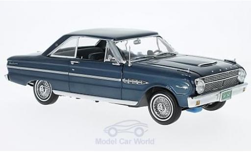 Modelauto Ford Falcon HardTop metallic blauw 1963 zonder Vitrine 1/18 Sun Star