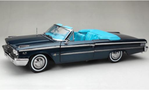 Modelauto Ford Galaxie 500 XL Convertible Cabriolet blauw 1963 1/18 Sun Star