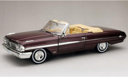 Modelauto Ford Galaxie 500 XL Convertible Cabriolet rood 1964 kap ougroen 1/18 Sun Star
