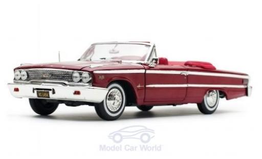 Modelauto Ford Galaxie 500 XL Convertible 500XL Cabriolet metallic bruin 1963 1/18 Sun Star
