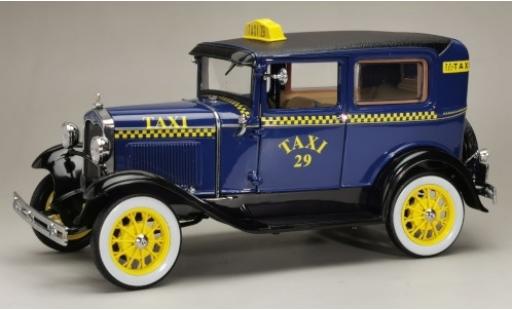 Modelauto Ford Model A Tudor blauw/zwart Taxi 1931 No.29 1/18 Sun Star