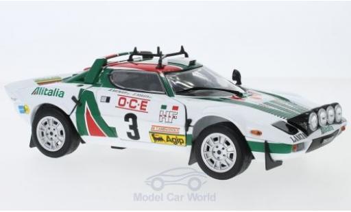 Modelauto Lancia Stratos Rallye HF No.3 Alitalia Rally WM Rally Marokko 1976 S.Munari/S.Maiga 1/18 Sun Star
