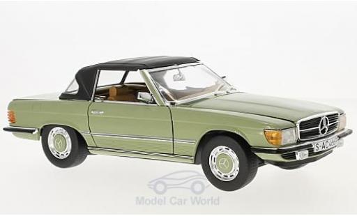 Modelauto Mercedes 350 Base SL groen 1977 1/18 Sun Star