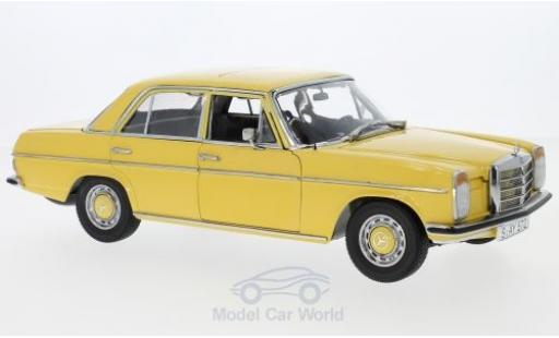 Modelauto Mercedes Strich Base 8 Saloon geel 1968 1/18 Sun Star