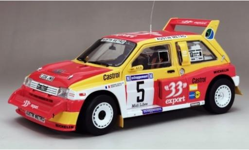Modelauto MG Metro 6R4 No.5 33 Export Criterium des Cevennes 1986 D.Auriol/B.Occelli 1/18 Sun Star