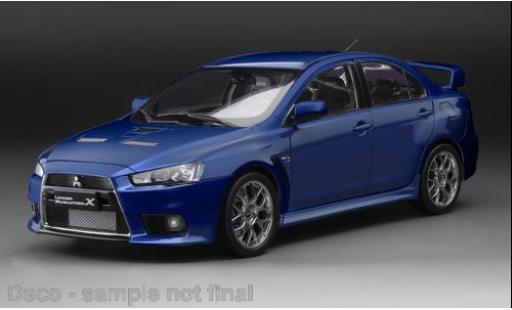 Modelauto Mitsubishi Lancer Evolution X metallic blauw 1/18 Sun Star