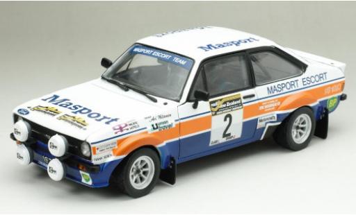 Modelauto Ford Escort RS 1800 MkII RS1800 No.2 Masport Rally WM Rally Neuseeland 1977 1/18 Sun Star