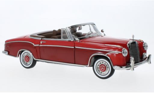 Modelauto Mercedes 220 Cabriolet SE (W128) rood/rood 1960 1/18 Sun Star