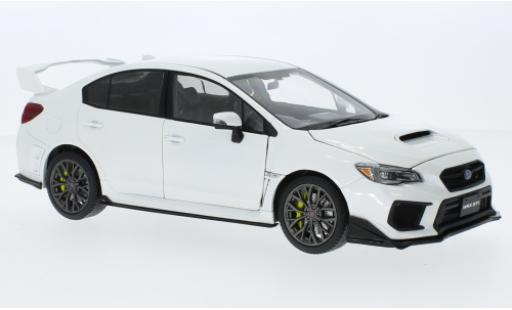 Modelauto Subaru WRX STI (S207) metallic wit RHD 2018 1/18 Sun Star