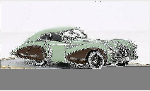 Talbot Lago Saoutchik 1/43 Chromes T26 Coupe Grand Sport groen/bruin RHD 1948 modelauto