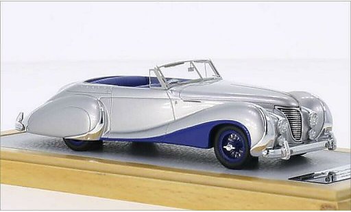 Talbot Lago Saoutchik 1/43 Chromes T26 Record Cabriolet grijs/blauw RHD 1948 modelauto