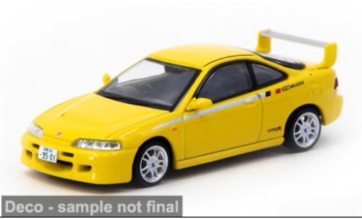 Modelauto Honda Integra DC2 Type R Mugen geel 1/64 Tarmac Works