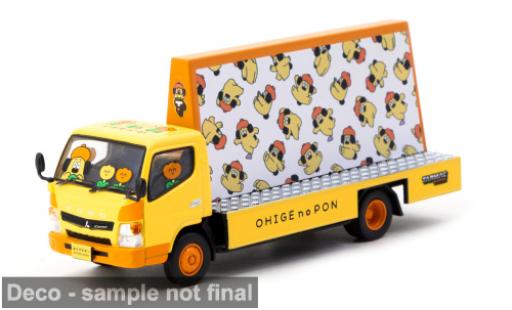 Modelauto Mitsubishi Fuso Canter geel 1/64 Tarmac Works