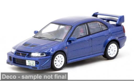 Modelauto Mitsubishi Lancer Evolution VI blauw 1/64 Tarmac Works