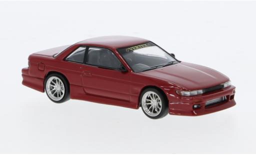 Modelauto Nissan Silvia S13 () Vertex metallic rood 1/64 Tarmac Works
