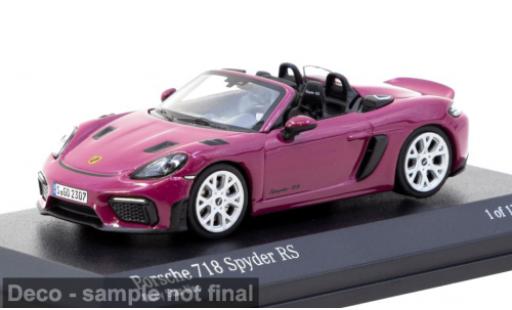 Modelauto Porsche 718 Spyder RS roze 1/64 Tarmac Works