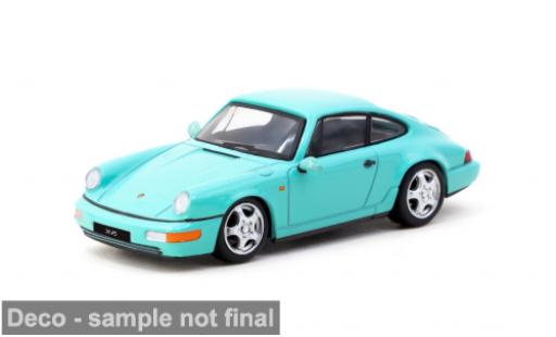 Modelauto Porsche 911 RS Carrera turquoise 1/64 Tarmac Works