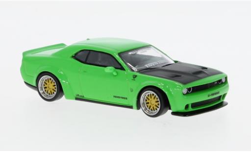 Modelauto Dodge Challenger SRT Hellcat LB-Works metallic la chaux 1/64 Tarmac Works