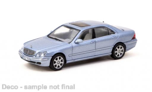 Modelauto Mercedes S Base S-classe metallic blauw 1/64 Tarmac Works