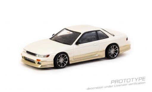 Modelauto Nissan Silvia S13 () Vertex wit/dor&Atilde;&copy; 1/64 Tarmac Works