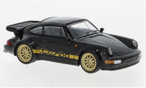 Modelauto Porsche 911 Turbo zwart 1/64 Tarmac Works