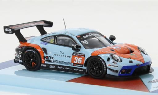 Modelauto Porsche 911 GT3 R (991) No.36 Gulf 12h Coppa Florio Sizilien 2020 1/64 Tarmac Works