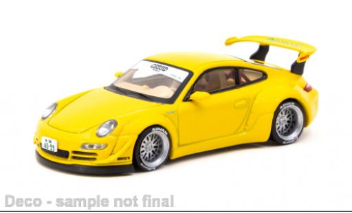 Modelauto Porsche 911 RWB geel Notting Hill 1/64 Tarmac Works