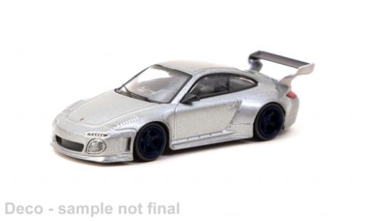 Modelauto Porsche 911 RWB Old & Nouveau metallic grijs 1/64 Tarmac Works