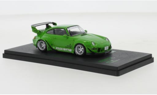 Modelauto Porsche 911 RWB groen Rough Rhythm 1/64 Tarmac Works