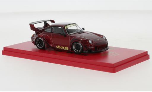 Modelauto Porsche 911 RWB metallic rood/gold 1/64 Tarmac Works