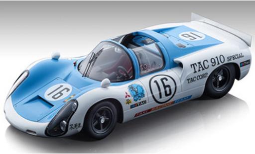 Modelauto Porsche 910 Base No.16 Taki Racing Organisation Japan Grand Prix Car Race Fuji 1969 H.Kazato/H.Hasegawa 1/18 Tecnomodel