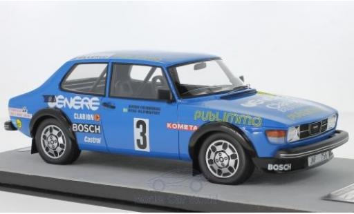 Modelauto Saab 99 Rally Sweden Turbo No.3 WM Zweden 1981 S.Blomqvist/B.Cederberg 1/18 Tecnomodel