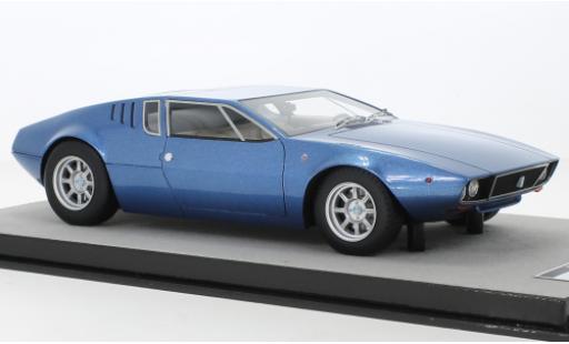 Modelauto De Tomaso Mangusta Coupe metallic blauw 1971 1/18 Tecnomodel