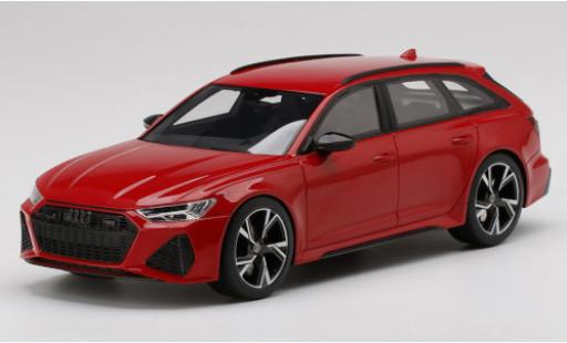 Modelauto Audi RS6 carbon black edition Avant zwart rood 1/18 Top Speed