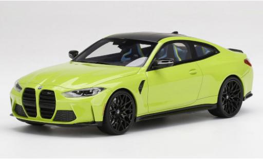 Modelauto Bmw M4 Competition (G82) geel 2021 1/18 Top Speed