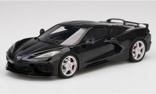 Modelauto Chevrolet Corvette Stingray (C8) zwart/grijs 2020 1/18 Top Speed