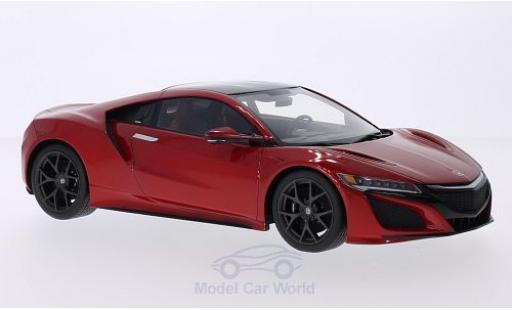 Modelauto Honda NSX Base metallic rood/zwart 2015 Autosalon Genf 1/18 Top Speed