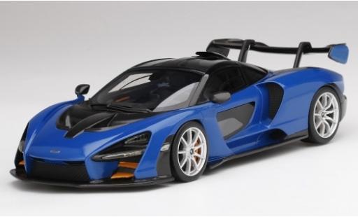 Modelauto McLaren Senna Base metallic blauw/zwart 2018 1/18 Top Speed
