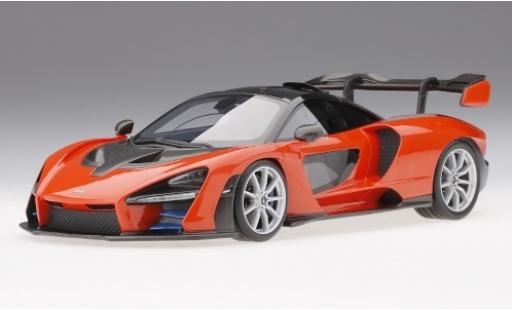 Modelauto McLaren Senna Base metallic oranje 1/18 Top Speed