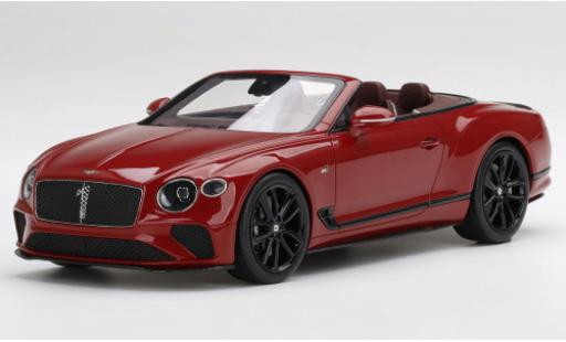 Modelauto Bentley Continental GT Convertible Cabriolet Mulliner Number 1 Edition metallic rood 1/18 Top Speed