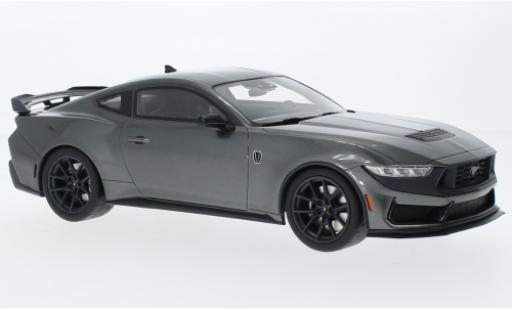 Modelauto Ford Mustang Dark Horse Cheval grijs 2024 1/18 Top Speed