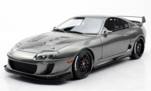 Modelauto Toyota Supra Base Enrique Munoz Twin Turbo ERM metallic grijs 1/18 Topmarques Collectibles