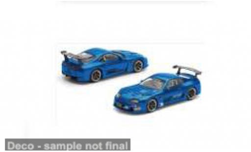 Modelauto Toyota Supra Super GT GT500 (A80) blauw 1/64 Pop Race