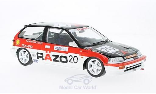 Modelauto Honda Civic Course EF3 RHD No.20 Razo Trampio GP Macau 1989 zonder Vitrine 1/18 Triple 9 Collection