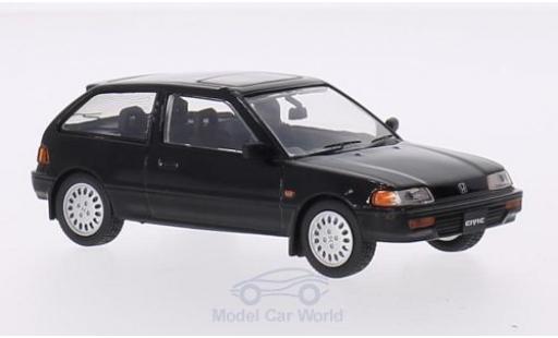 Modelauto Honda Civic Base zwart RHD 1987 1/43 Triple 9 Collection