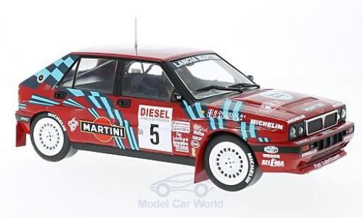 Modelauto Lancia Delta HF Integrale 16V No.5 Rally San Remo 1989 D.Auriol/B.Occelli zonder Vitrine 1/18 Triple 9 Collection