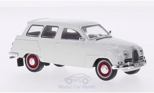Modelauto Saab 95 Base wit 1961 1/43 Triple 9 Collection