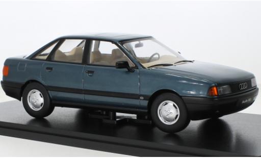 Modelauto Audi 80 berline (B3) metallic turquoise 1989 1/18 Triple 9 Collection