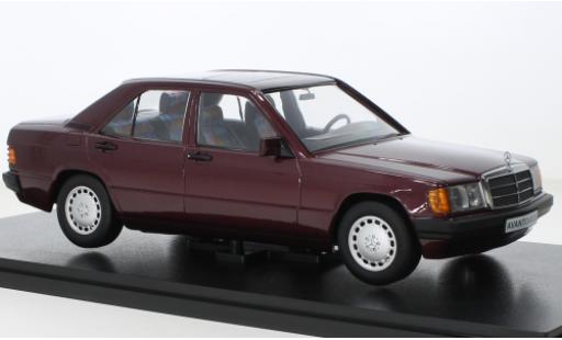 Modelauto Mercedes 190 Base E (W201) 1.8 Avantgarde Rosso metallic rood 1993 1/18 Triple 9 Collection