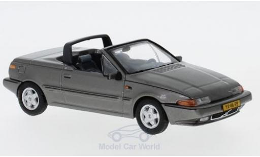 Modelauto Volvo 480 Turbo Cabriolet metallic grijs 1990 1/43 Triple 9 Collection